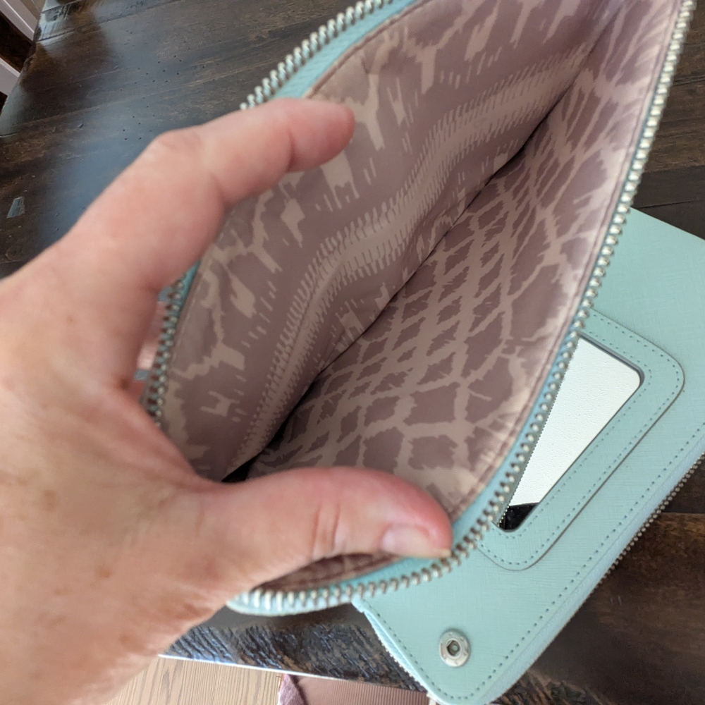 Stella & Dot Sky Blue Geometric Clutch - Picture 5 of 6